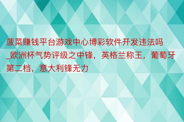 菠菜赚钱平台游戏中心博彩软件开发违法吗_欧洲杯气势评级之中锋，英格兰称王，葡萄牙第二档，意大利锋无力