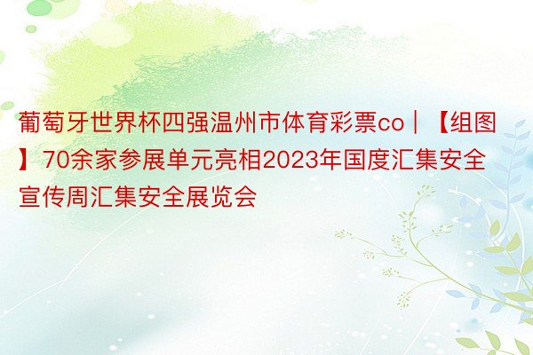 葡萄牙世界杯四强温州市体育彩票co | 【组图】70余家参展单元亮相2023年国度汇集安全宣传周汇集安全展览会